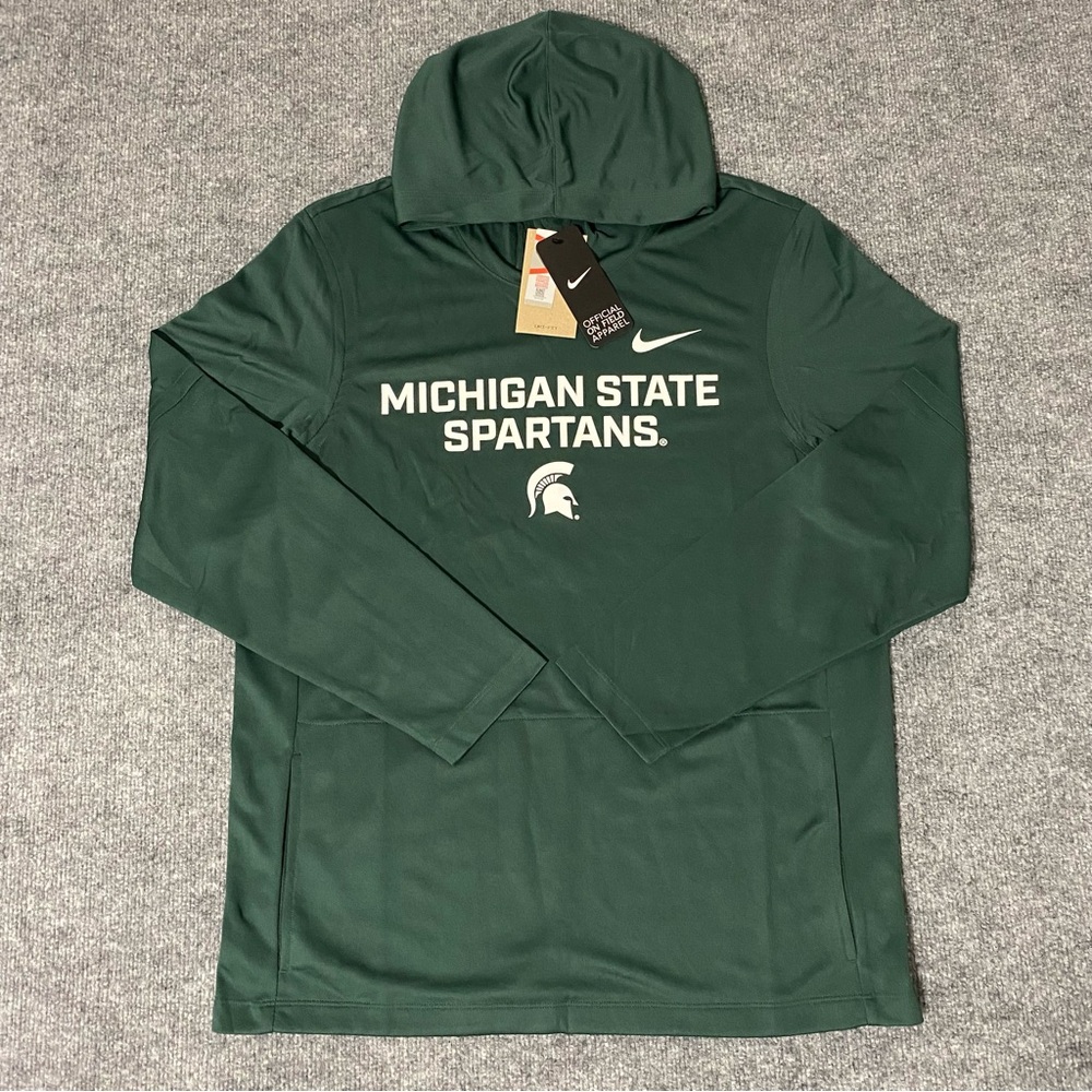 Nike Michigan State Spartans Sideline Hoodie Mens L 2025 On Field NWT
